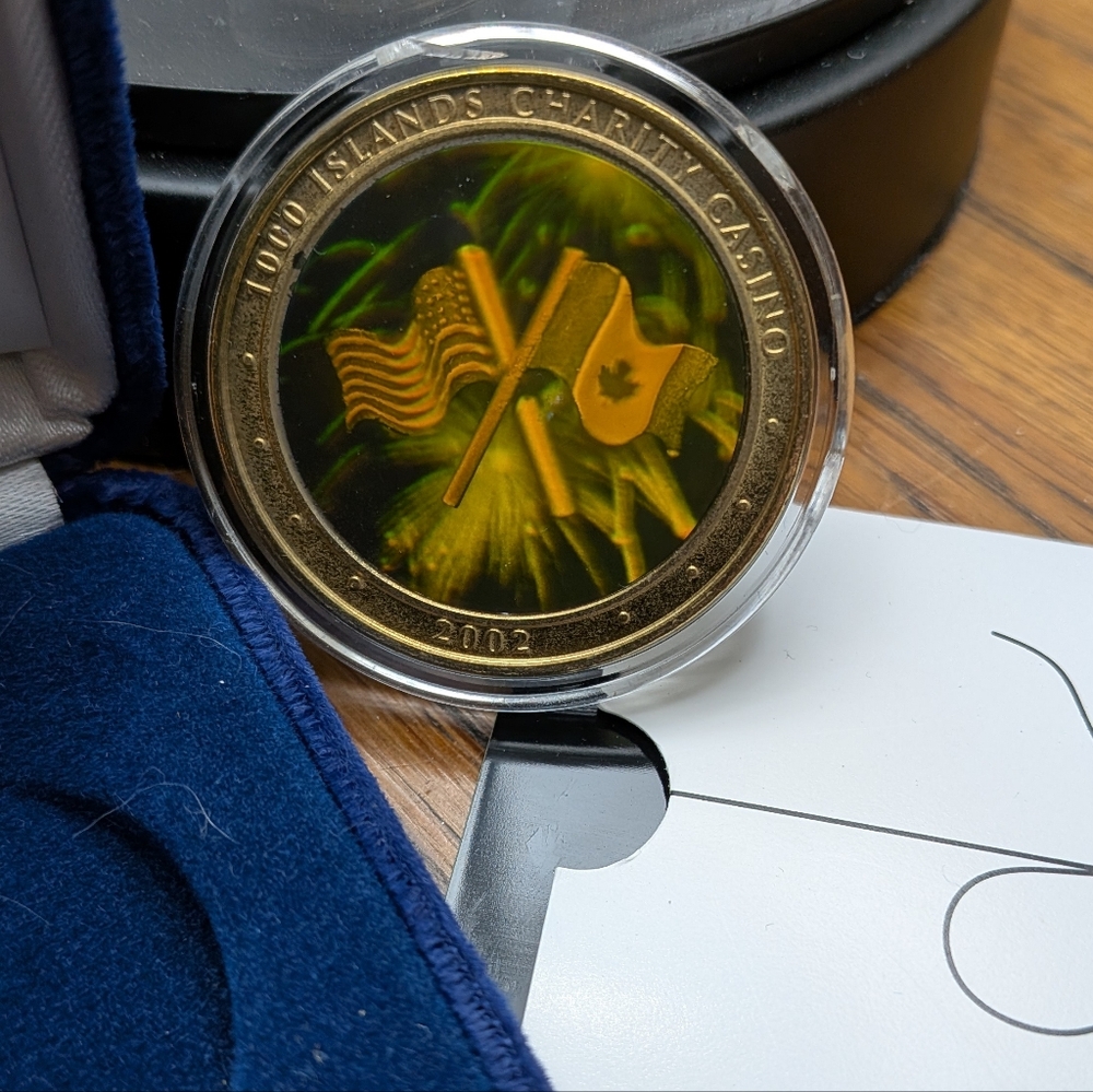 1000 Islands Charity Casino Holographic Token - Commemorative Opening Coin